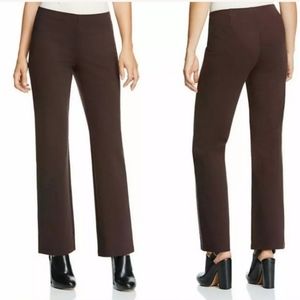 NEW eileen fisher viscose stretch ponte straight leg pants brown size M